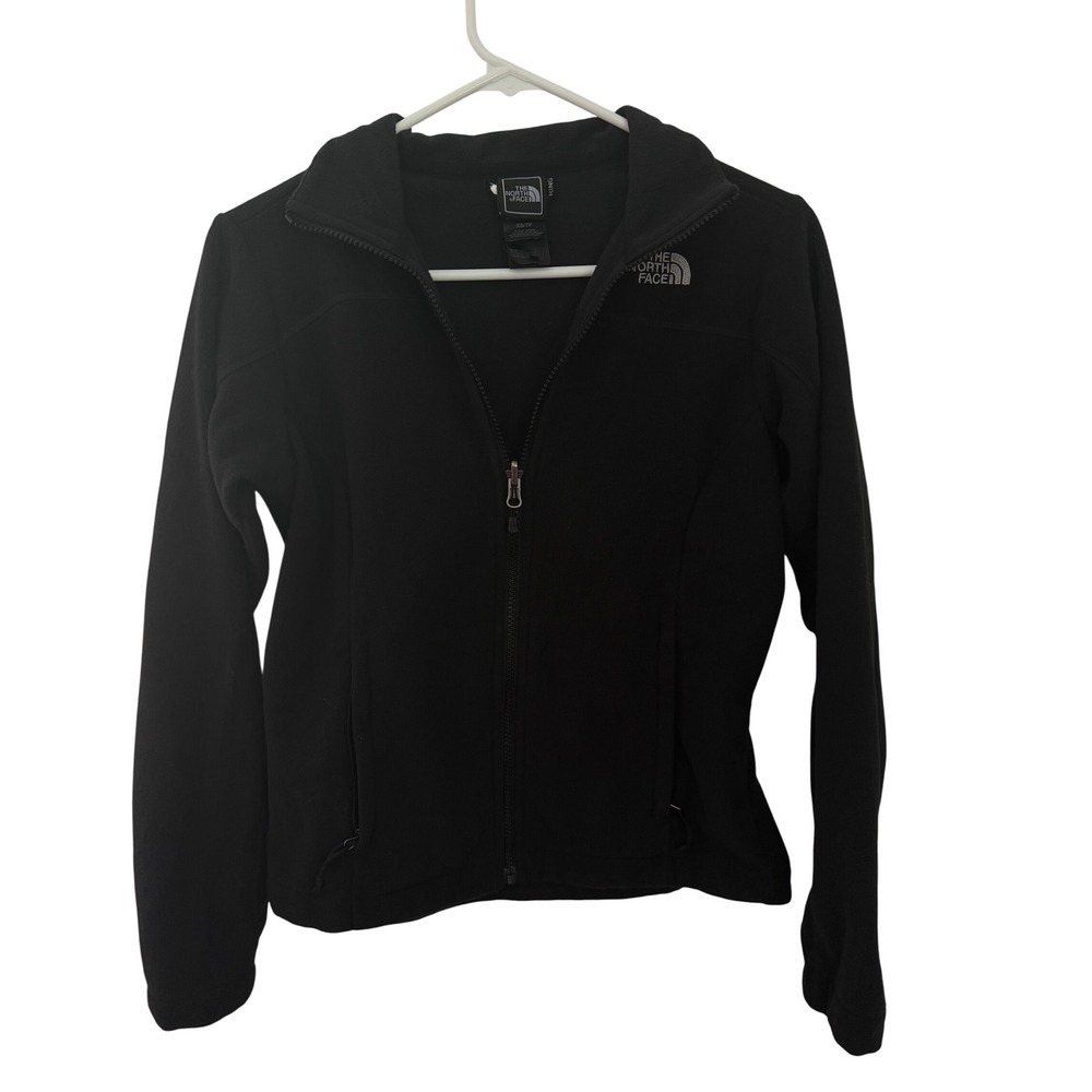 The North Face Fleece Jacket Womens XS Black TKA 100 Full Zip Mock Neck Outdoor